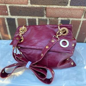 Hammitt Montana Wine Leather Crossbody With Gold Hardware